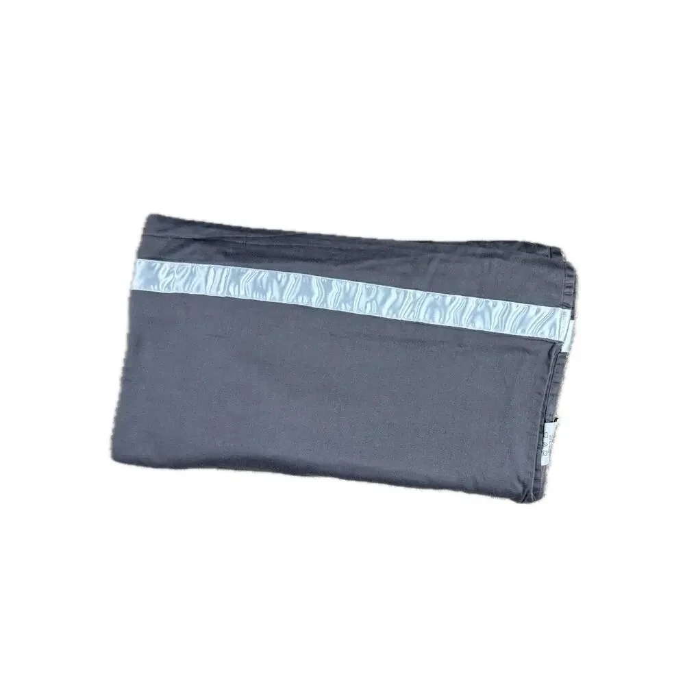 Allure Luxury Queen Sized Flat Sheet 100% Combed Cotton Satin Stripe Bedding